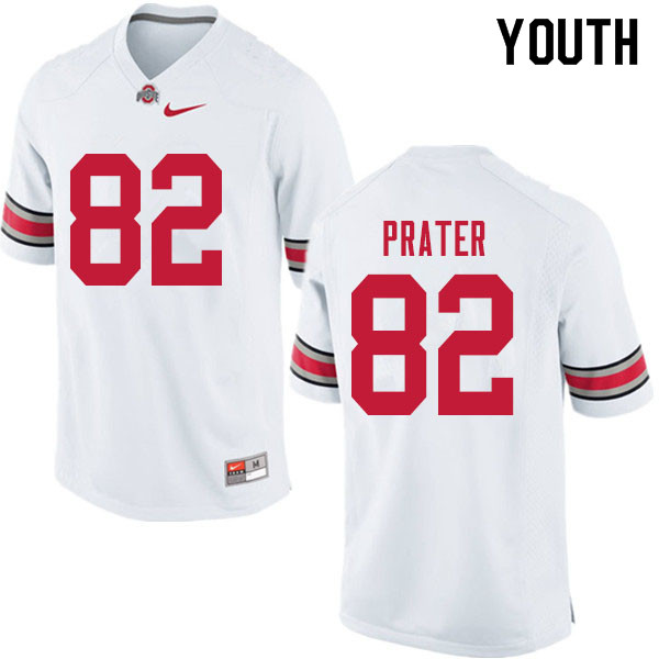 Youth #82 Garyn Prater Ohio State Buckeyes College Football Jerseys Sale-White